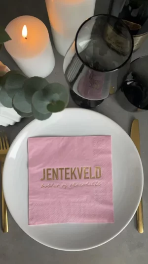 Norway design servietter "jentekveld -bobler og skravletid" rosa