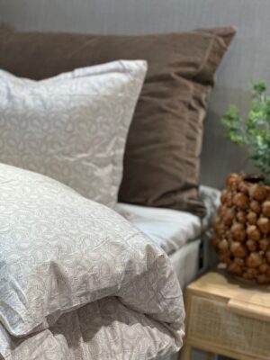 Drøm sengetøy sateng paisley beige