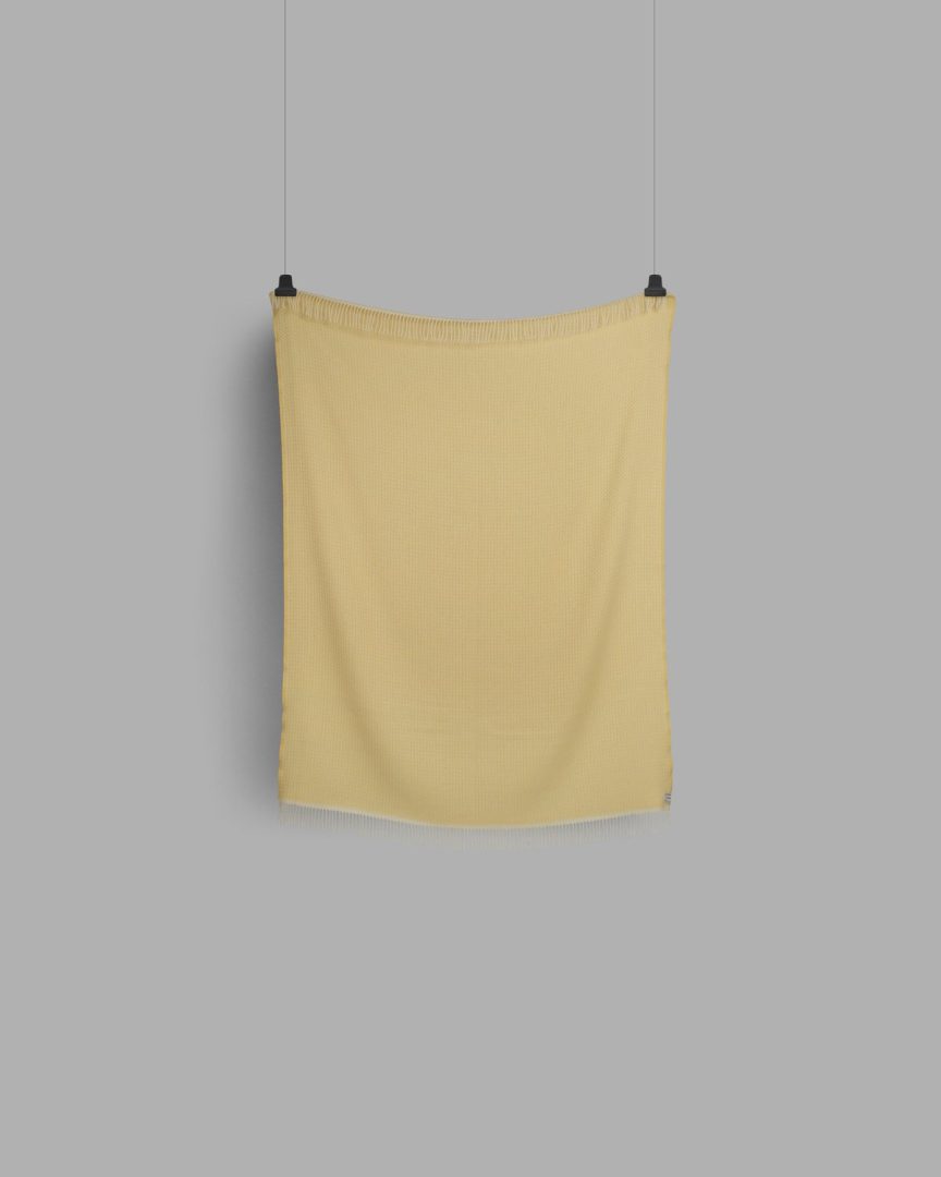 Røros Tweed Mello Ullpledd yellow - Bilde 2