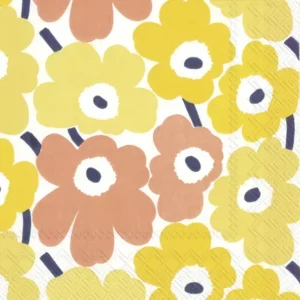 Ihr Servietter lunsj Marimekko unikko yellow
