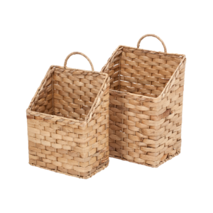 Dixie Lily Kurv flettet kurv for veggheng stor