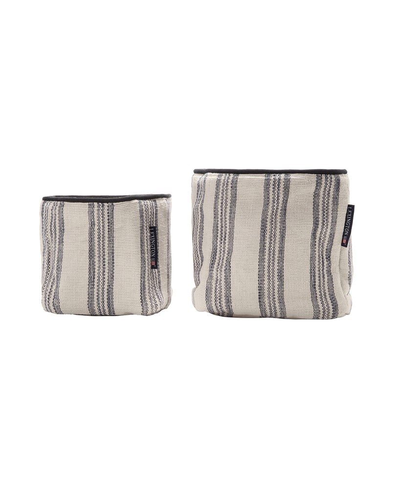 Lexington kurv basket sett av 2 beige/sort