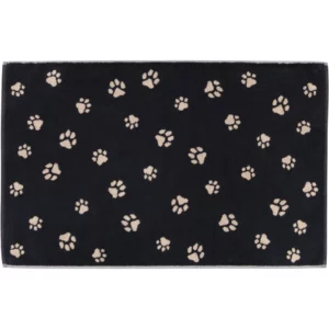 Cawø Dusjmatte we love dogs 50x80 sort med poter