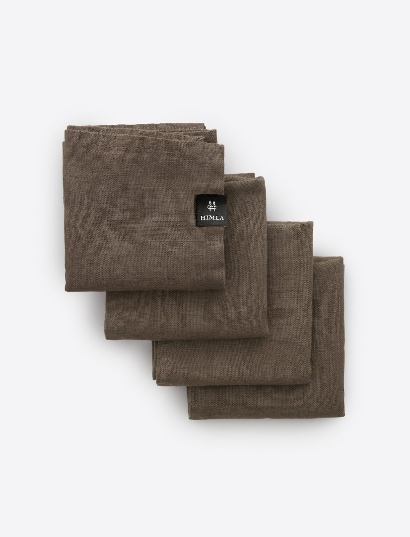 Himla Sunshine linservietter 4pk coffee