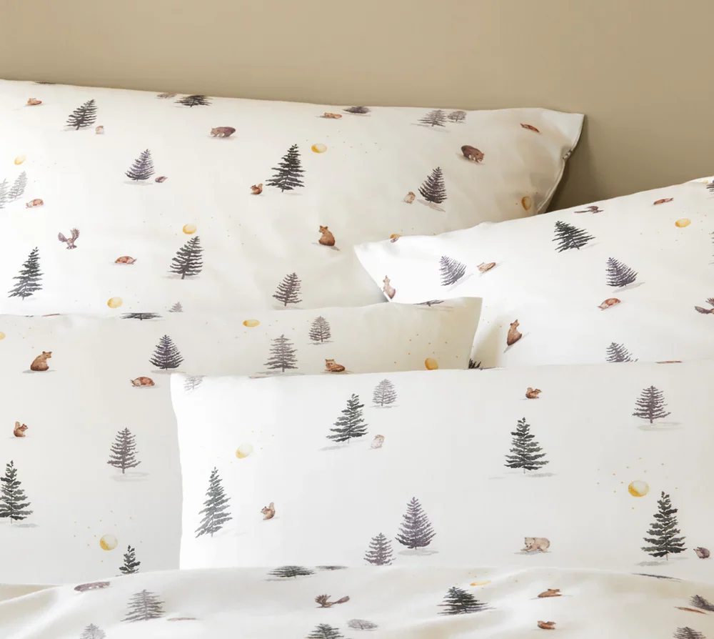 Elegante Sengetøy flanell winterwald