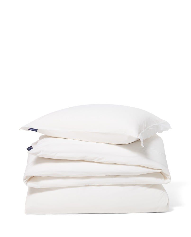 Lexington sengetøy percale scallop white