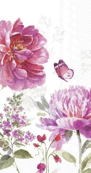 Ihr Servietter buffet jardin rose white