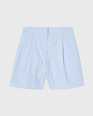 Lexington Casual bomullspoplin shorts blå/multistripe