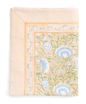 Chamois bomullsduk Mathilde orange/blue/green