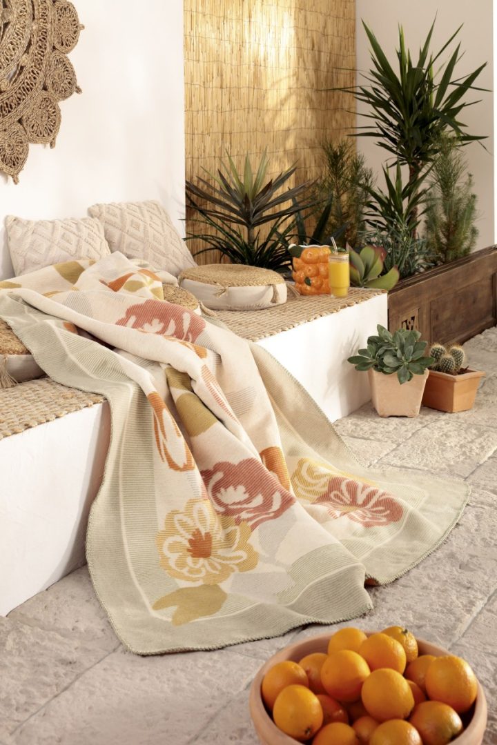 Biederlack Bomullspledd 150x200 Bloom Frame