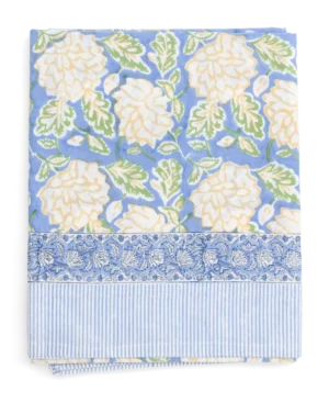 Chamois Dahlia bomullsduk blue & yellow