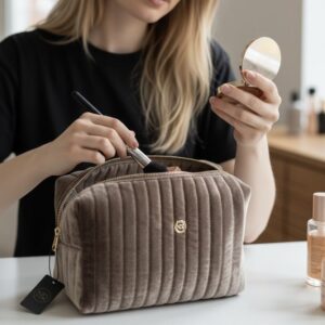 Norway Design Makeup bag velour brun