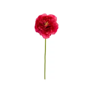 Kunstig blomst peon stilk 46cm mørk rød