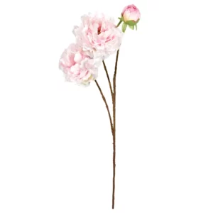 Kunstig blomst peon stilk 67cm lys rosa