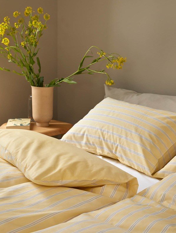 Høie Ylva sengetøy ekstra fin bomull gul - Bilde 3