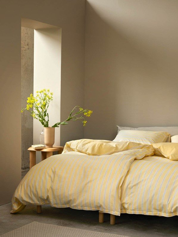 Høie Ylva sengetøy ekstra fin bomull gul - Bilde 4