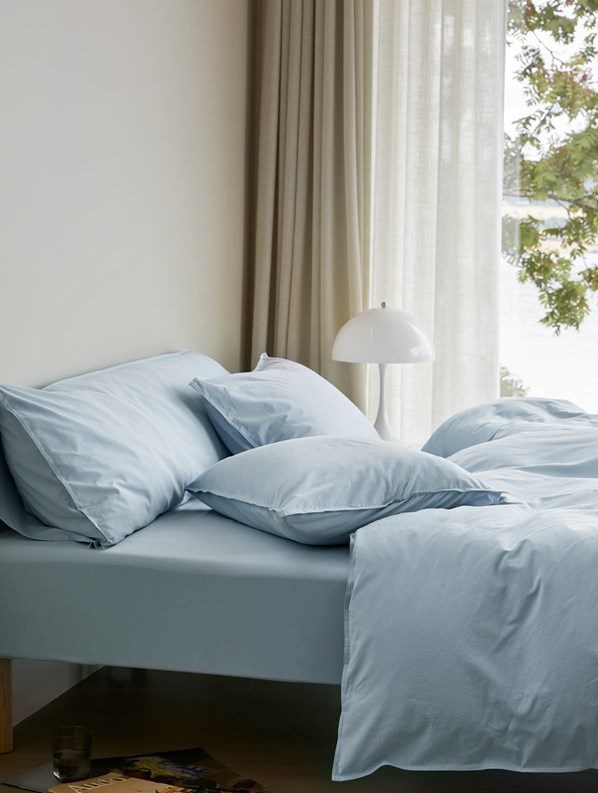 Høie Frøya putetrekk stenvasket dempet blå - Bilde 3