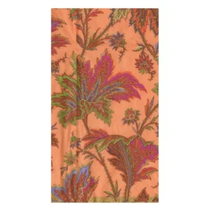 Caspari servietter buffet coral paisley leaves