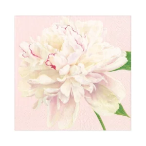 Caspari servietter middag duchess peonies blush