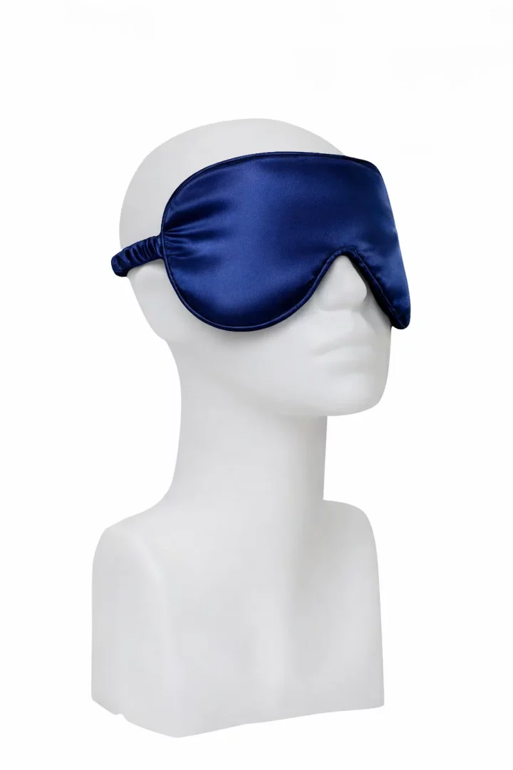 Miao Sovemaske Mulberry Silke navy blue