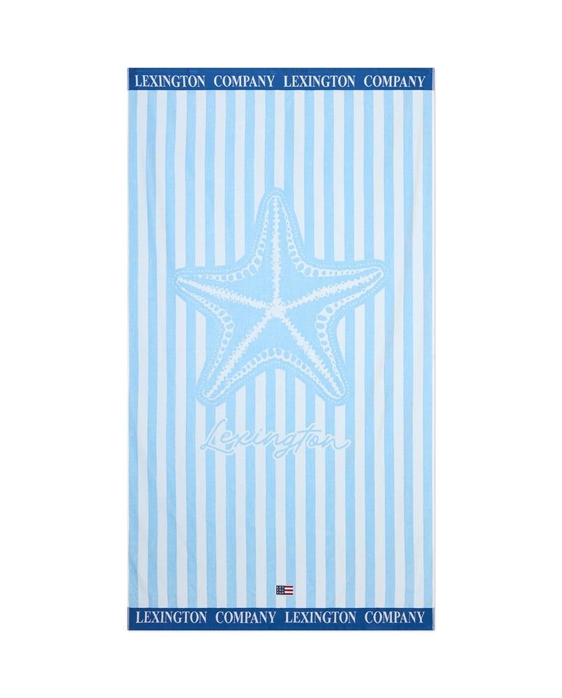 Lexington strandhåndkle sommer striper blå/hvit