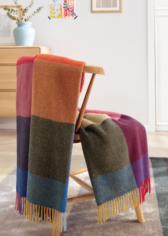 Biederlack ullpledd cashmere bright ruter - Bilde 3