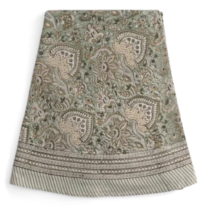 Chamois bomullsduk rund 220cm Oriental sea foam