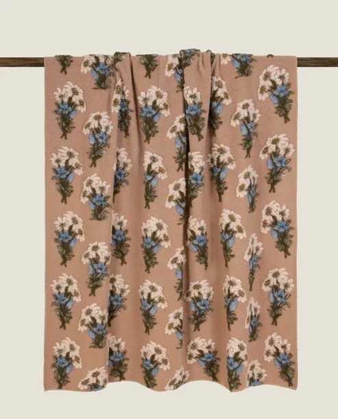 Frati Home ullpledd bunch of flower beige - Bilde 2
