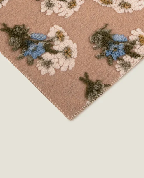 Frati Home ullpledd bunch of flower beige - Bilde 3